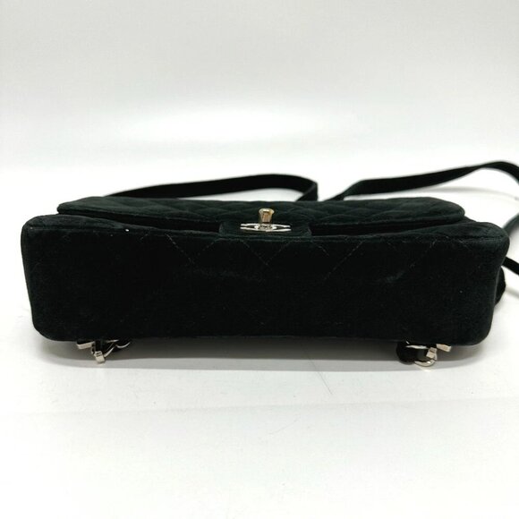 CHANEL Matelasse Backpack Chain Backpack Velor Black - Picture 8 of 15